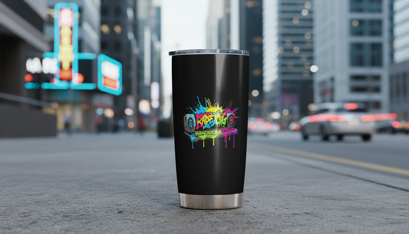 20oz Fat Tumbler Black