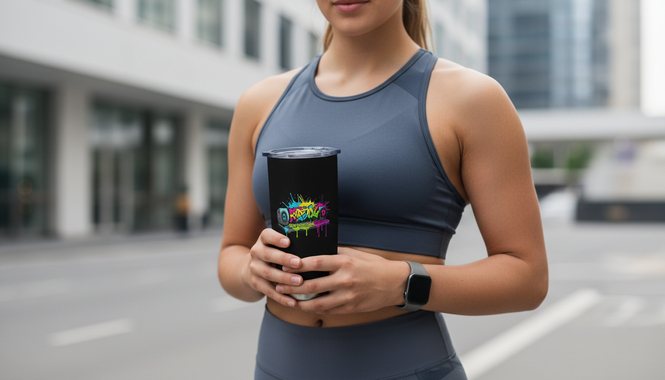 20oz Fat Tumbler Black