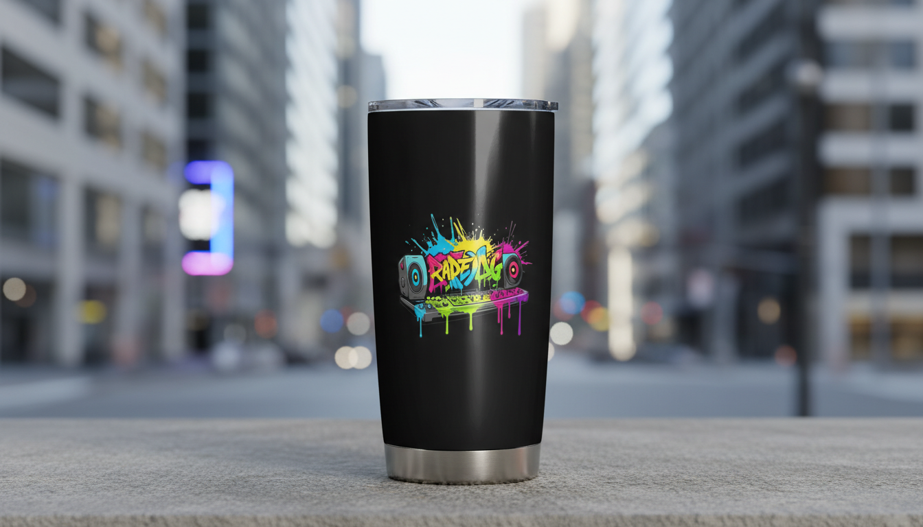 20oz Fat Tumbler Black