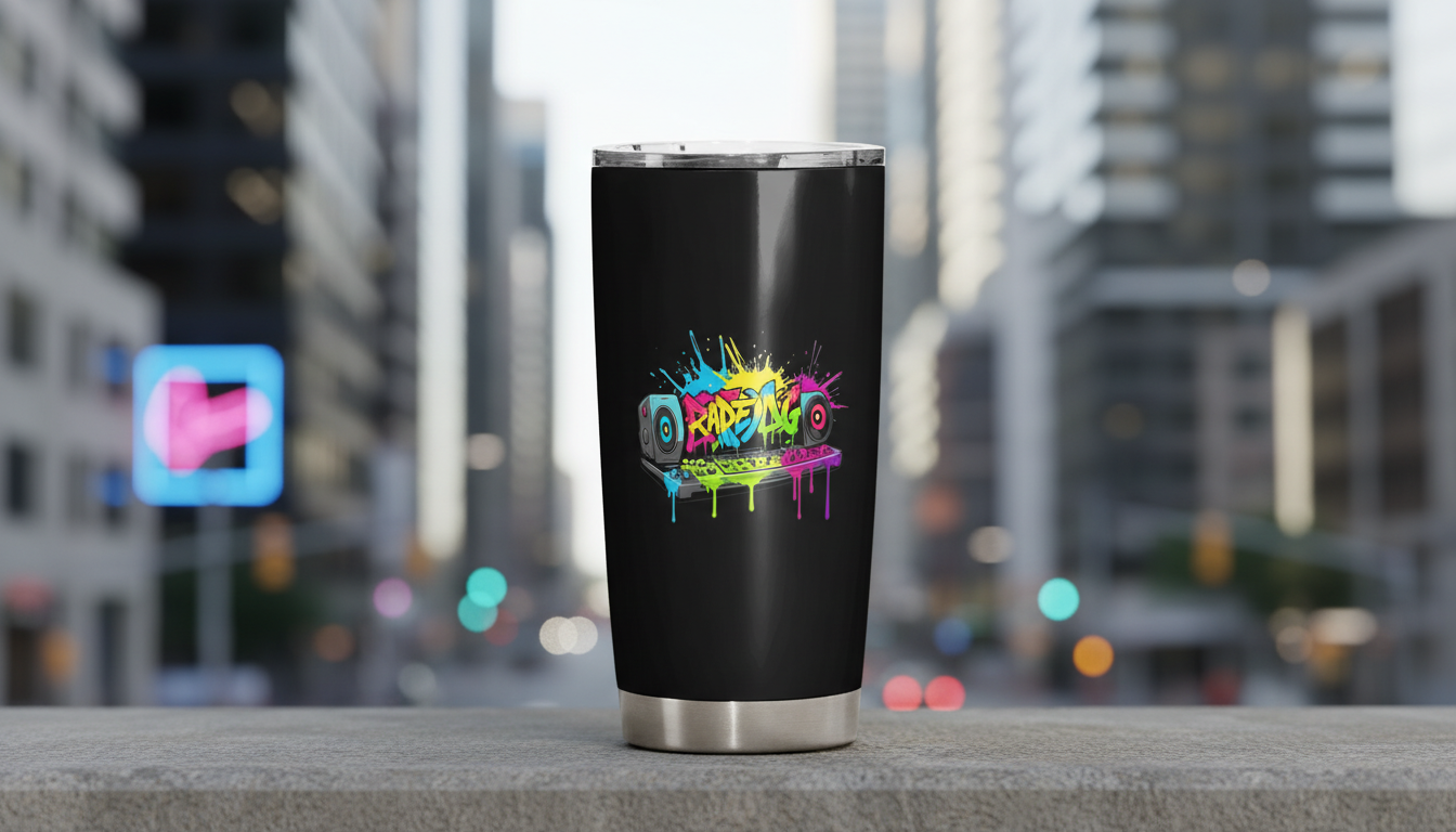 20oz Fat Tumbler Black