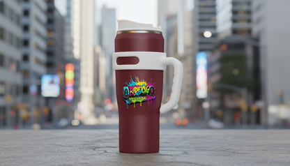 40oz Stainless Steel Tumbler with Handle