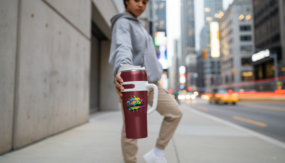 40oz Stainless Steel Tumbler with Handle