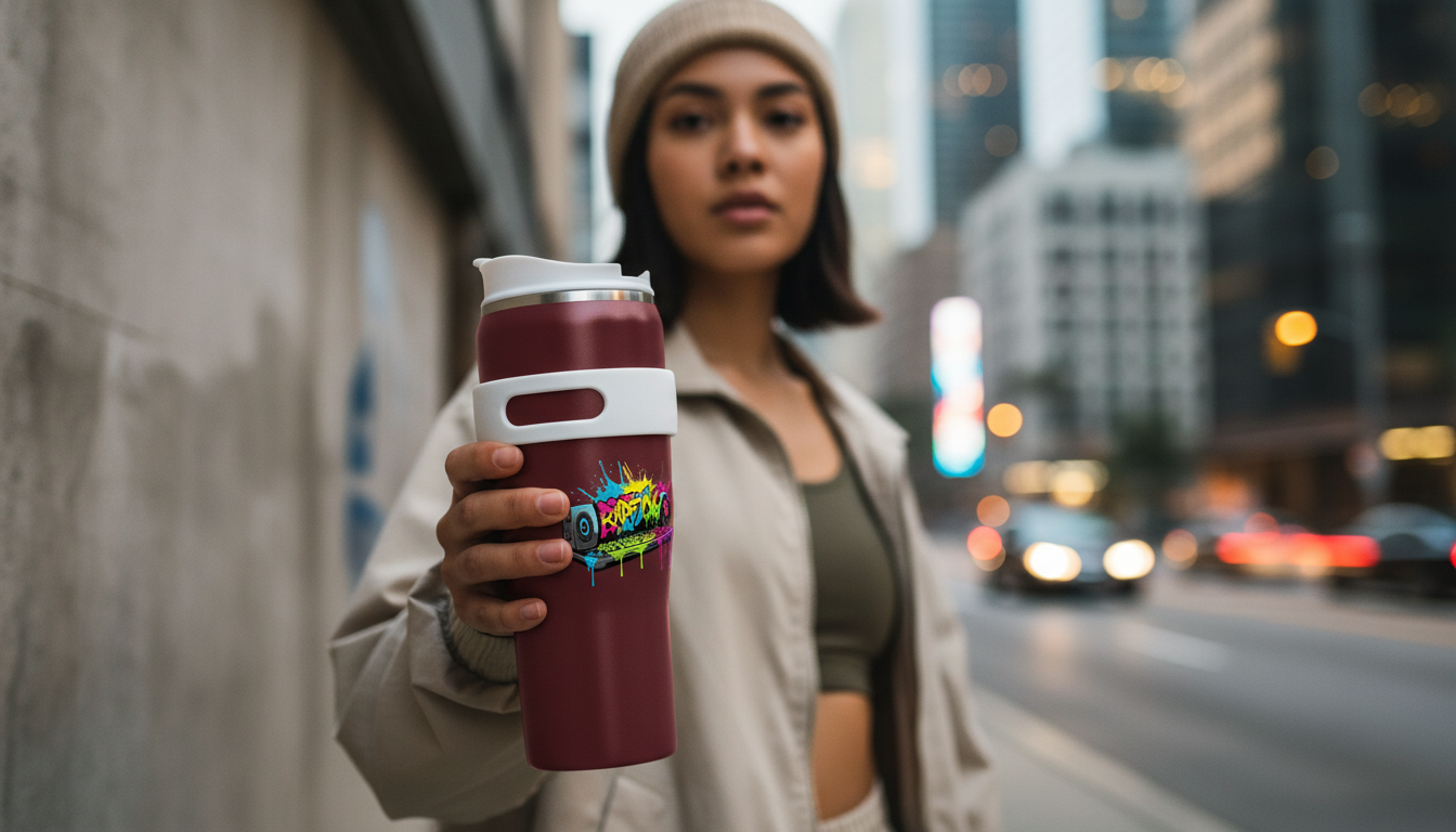 40oz Stainless Steel Tumbler with Handle