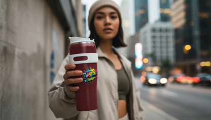 40oz Stainless Steel Tumbler with Handle