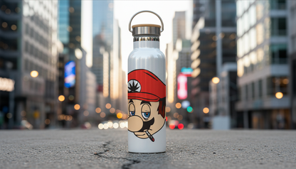Stainless Steel Water Bottle with Bamboo Lid