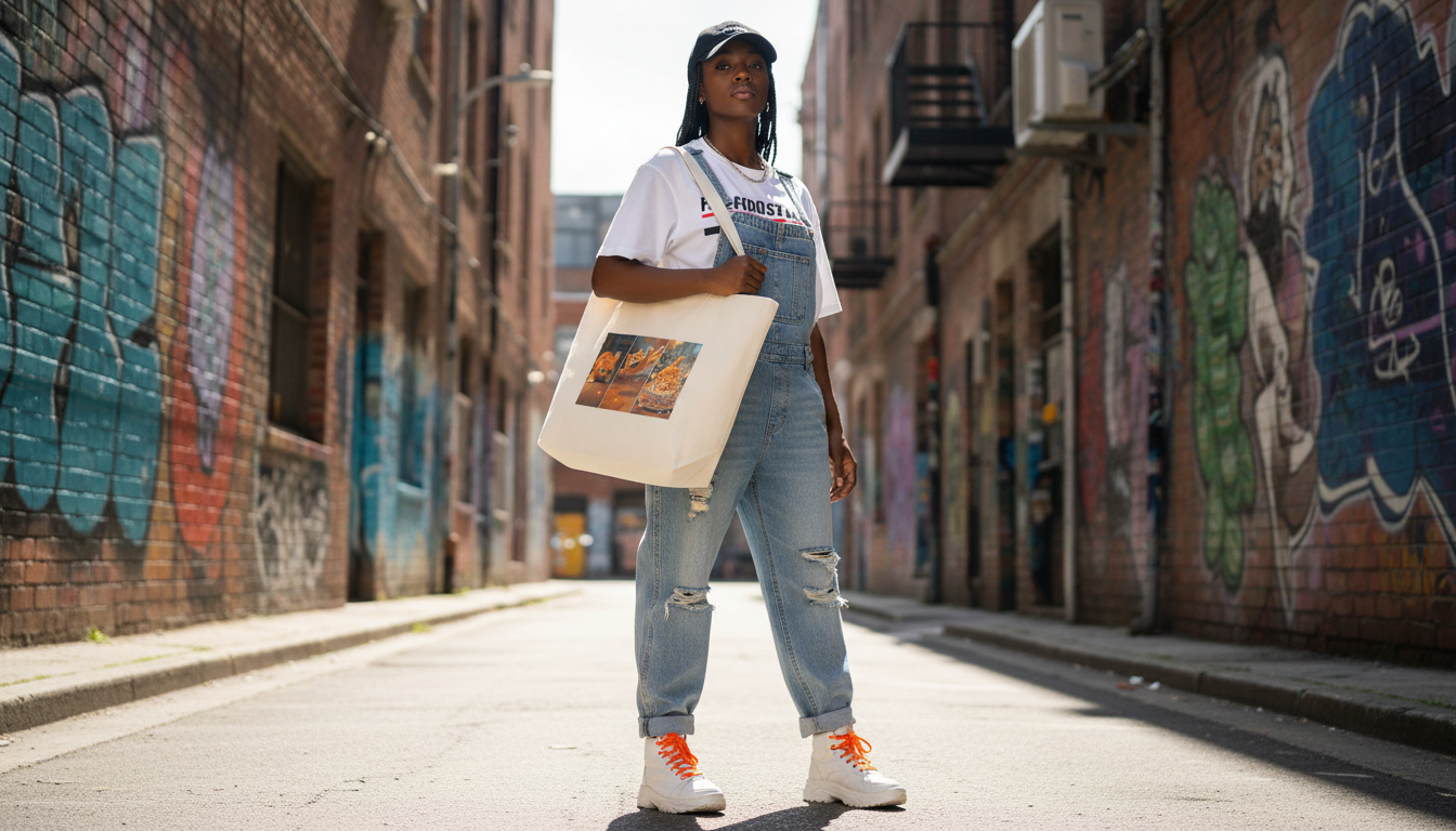 Rounded Canvas Tote Bag