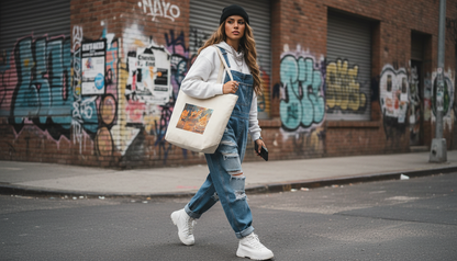 Rounded Canvas Tote Bag