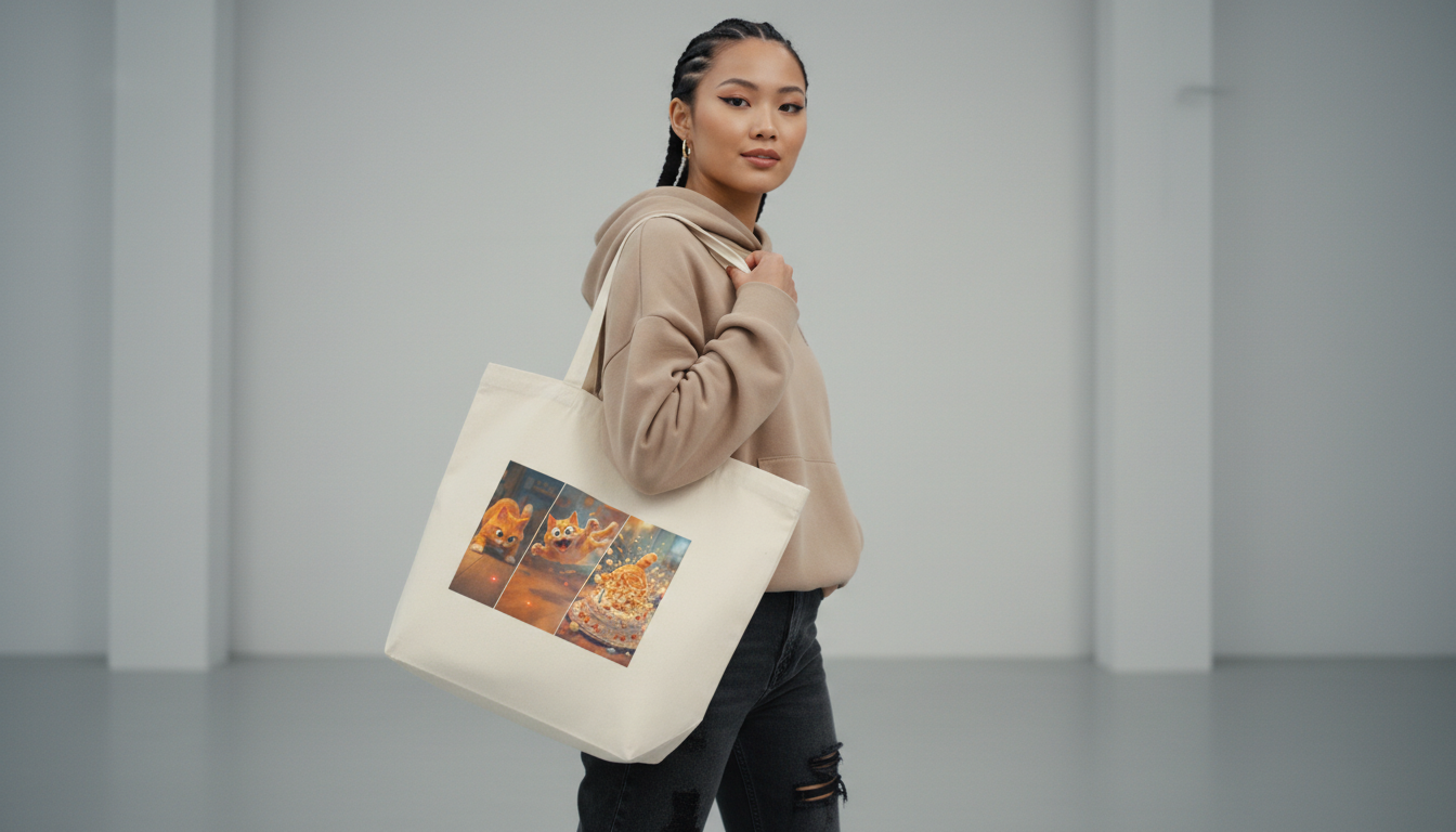 Rounded Canvas Tote Bag