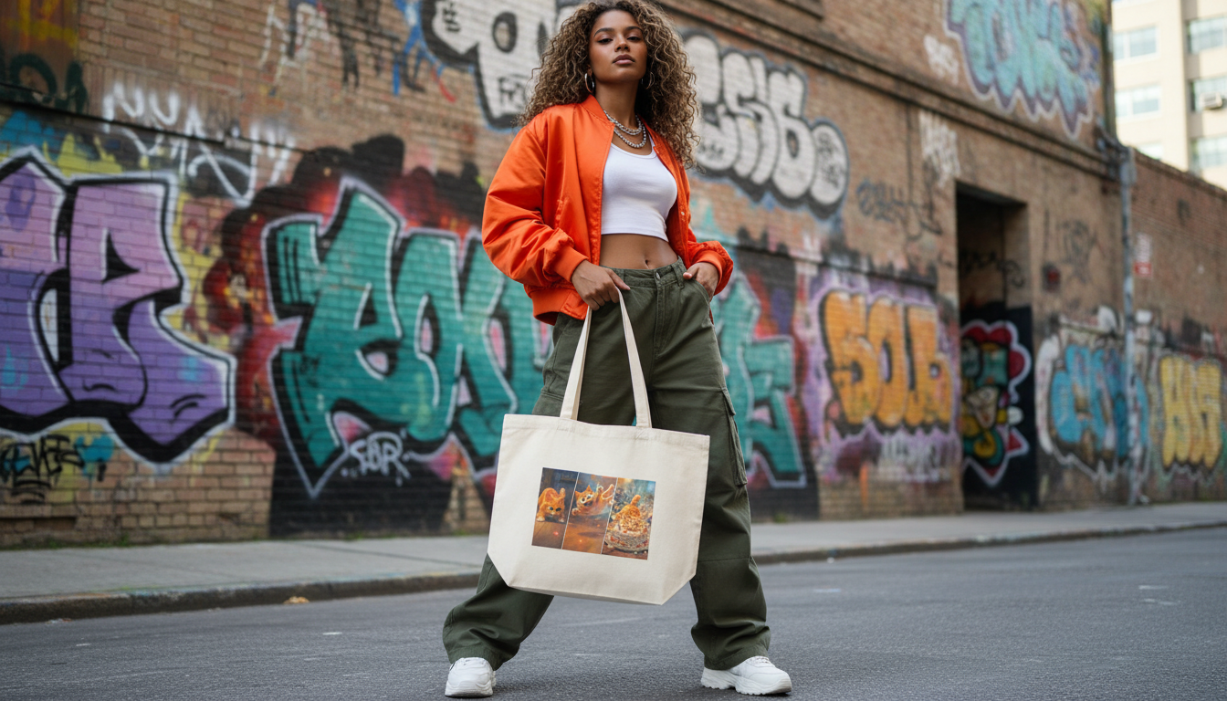 Rounded Canvas Tote Bag