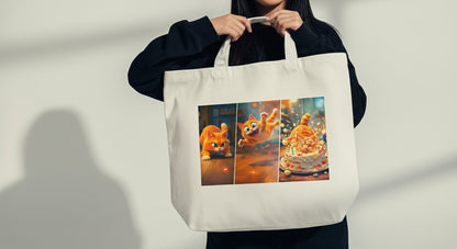 Rounded Canvas Tote Bag