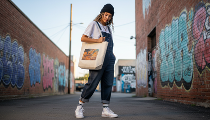 Rounded Canvas Tote Bag