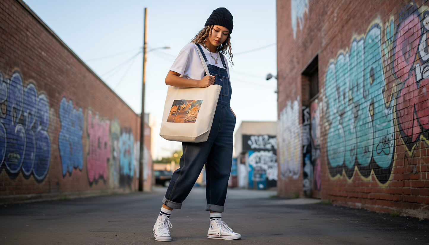 Rounded Canvas Tote Bag